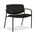 thumbnail image 1 of Lorell Bariatric Guest Chairs with Fabric Seat & Back Black Steel, Crepe Fabric Seat - Black Steel Back - Powder Coated, Black Tubular Steel Frame - Four-legged Base - 30" Seat Width - 25" Width x 33", 1 of 2