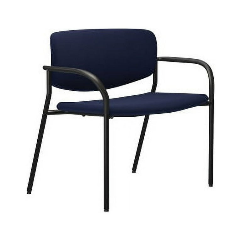 Lorell Bariatric Guest Chairs with Fabric Seat Back Dark Blue