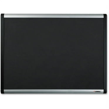 Lorell Black Mesh Fabric Covered Bulletin Boards 36" Height x 24" Width - Fabric Surface - Black Anodized Aluminum Frame - 1 Each