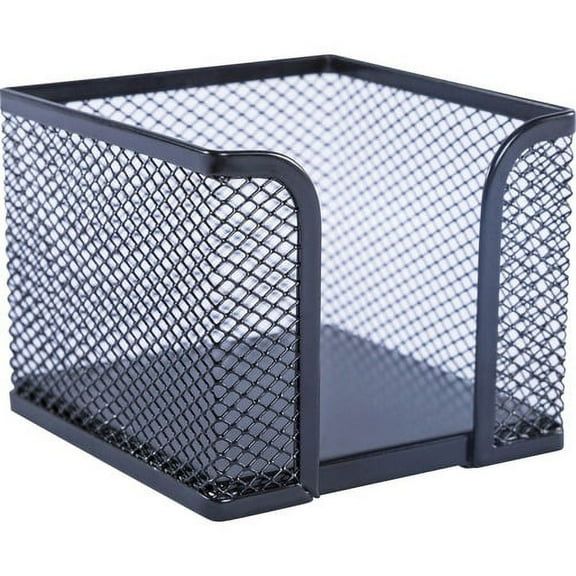 Lorell Black Mesh/Wire Memo Holder - Support 3" x 3" Media - Steel - 1 Each - Black | Bundle of 10 Each