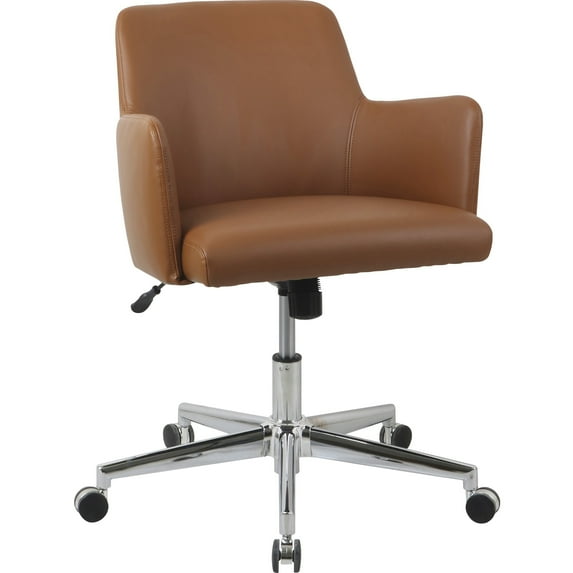 Lorell, Bonded Leather Task Chair, 1 Each, Tan