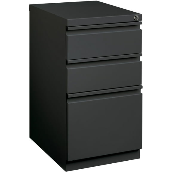 Lorell Box/box/file Mobile Pedestal File - 15" X 19.9" X 27.8" - 3 X Drawer(s) For Box, File - Letter - Mobility, Casters, Drawer Extension, Security Lock, Recessed Drawer, Ball-bearing Suspension -