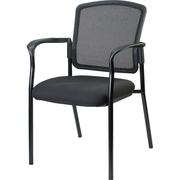 Lorell, Breathable Mesh Guest Chair, 1 Each, Black