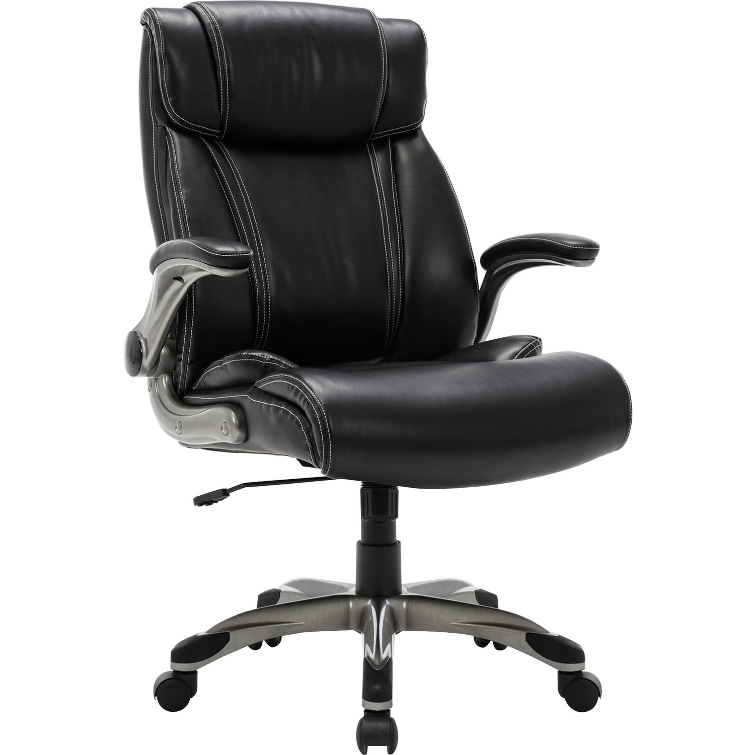 Lorell Chair Bonded Leather 24-1/2"Wx26-2/5"Lx40-1/10"H Black 81803