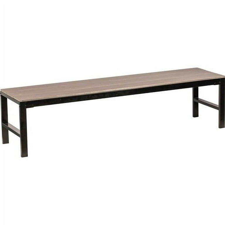 Lorell Faux Wood Outdoor Bench - Teak Faux Wood Seat - Four-legged Base - 1 Each Lorell Faux Wood Outdoor Bench - Teak Faux Wood Seat - Four-legged Base - 1 Each