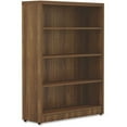 thumbnail image 1 of Lorell Chateau Bookshelf 1.5" Top, 36" x 11.6" x 48.5"Bookshelf - 4 Shelve(s) - Reeded Edge - Material: P2 Particleboard - Finish: Walnut, Laminate, 1 of 2