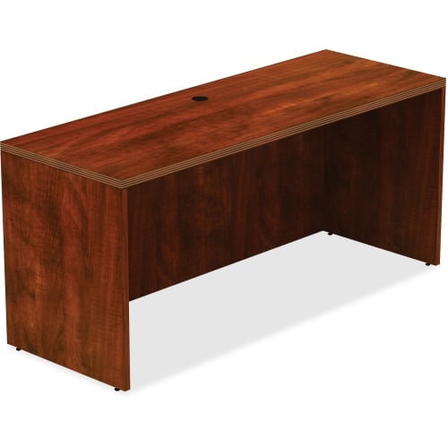 Lorell Chateau Series Credenza 1.5" Top, 66" x 24" x 30" - Reeded Edge - Finish: Cherry Laminate Top