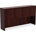thumbnail image 1 of Lorell Chateau Series Mahogany Laminate Desking 70.9" x 14.8" x 36.5"Hutch, 1.5" Top - Drawer(s)4 Door(s) - Reeded Edge - Material: P2 Particleboard - Finish: Mahogany, Laminate, 1 of 7