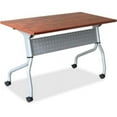 thumbnail image 1 of Lorell Cherry Flip Top Training Table Rectangle Top - Four Leg Base - 4 Legs - 23.60" Table Top Width x 60" Table Top Depth - 29.50" Height x 59" Width x 23.63" Depth - Assembly Required - Cherry - Ny, 1 of 7