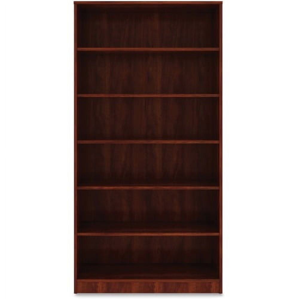 Cherry Laminate 6-Shelf Adjustable Bookcase