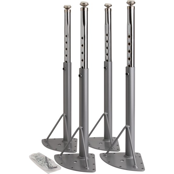 Lorell Classroom Activity Table Low Height Adjustable Leg Kit - 30" Length X 1.1" Diameter - Silver Mist, Chrome