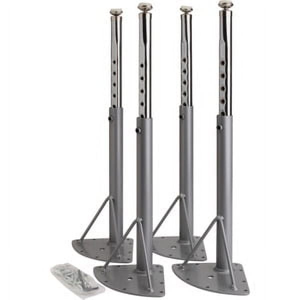 Silver Mist and Chrome Adjustable Classroom Table Legs