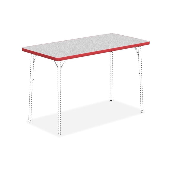 Lorell Classroom Rectangular Activity Tabletop, High Pressure Laminate (HPL), Multiple Colors
