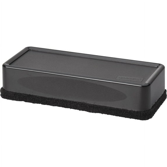Lorell Cloth Dry-erase Board Eraser - 2.19" Width x 5.19" Length - Black - Nonwoven, Plastic - 1Each | Bundle of 5 Each
