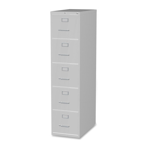 Lorell Commercial Grade Vertical File Cabinet - 5-Drawer 15" x 26.5" x 61" - 5 x Drawer(s) for File - Letter - Vertical - Security Lock, Ball-Bearing Suspension, Heavy Duty - Light Gray - Steel - Recy - image 1 of 7