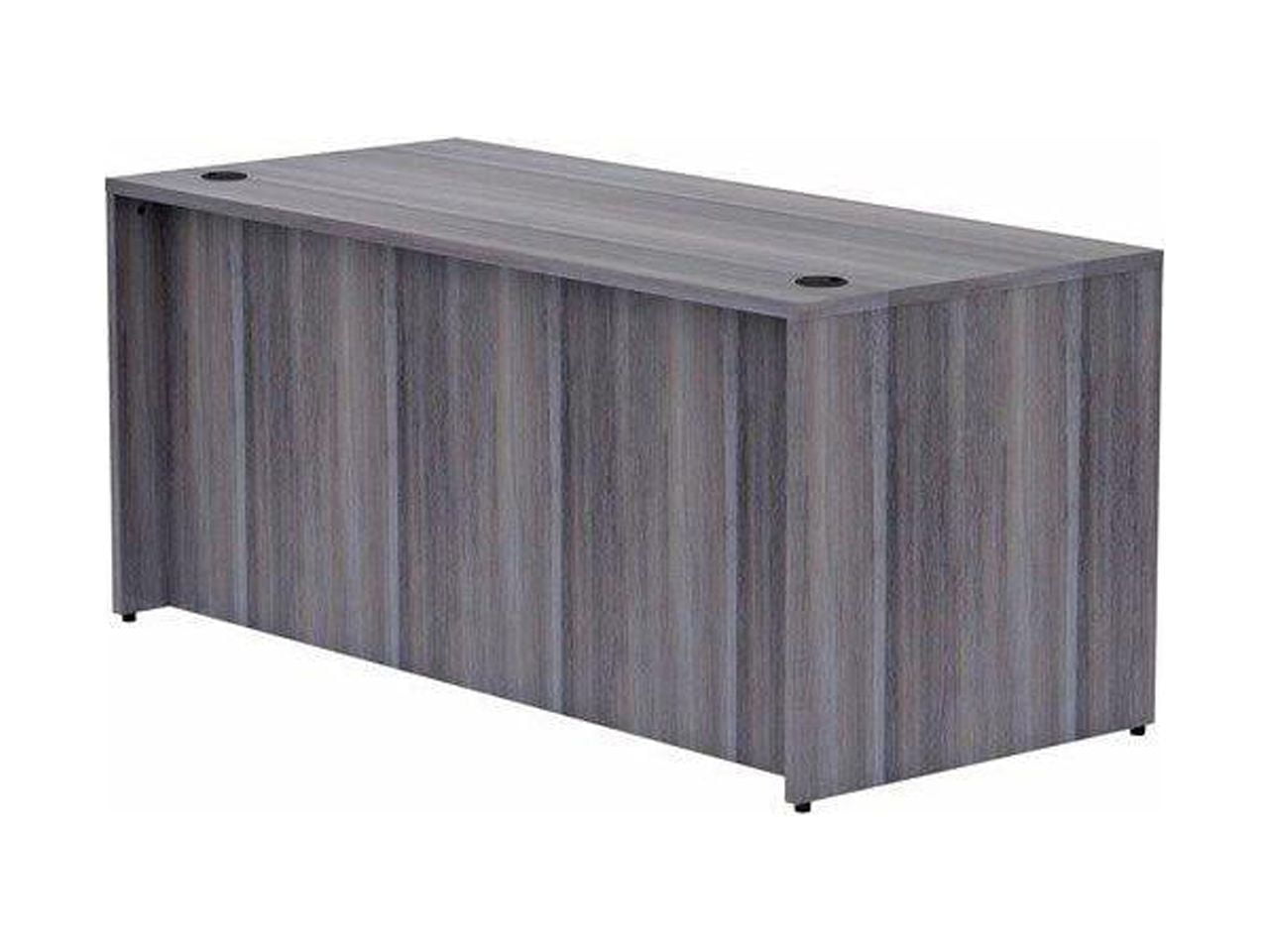 Weathered Charcoal Laminate 66" Rectangular Desk Shell
