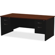 Lorell, LLR79139, Walnut Laminate Commercial Steel Desk Series, 1 Each
