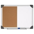 thumbnail image 1 of Lorell Dry Erase Aluminum Frame Cork Combo Boards 24" Height x 36" Width - Natural Cork Surface - Self-healing - Aluminum Frame - 1 Each, 1 of 2