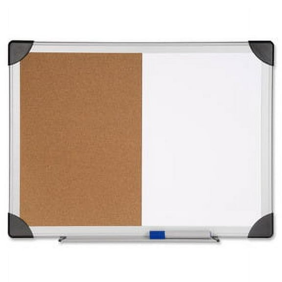 Lorell Dry Erase Aluminum Frame Cork Combo Boards