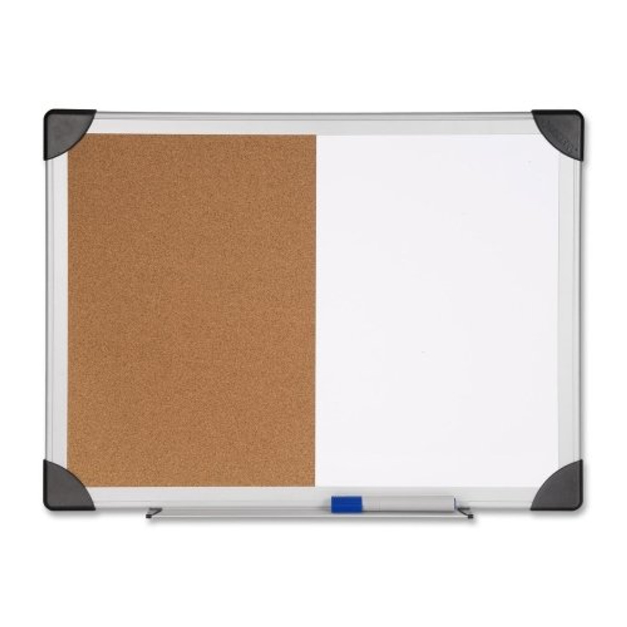 Lorell Dry Erase/cork Board Combination 24" Height X 36" Width Natural Cork Surface