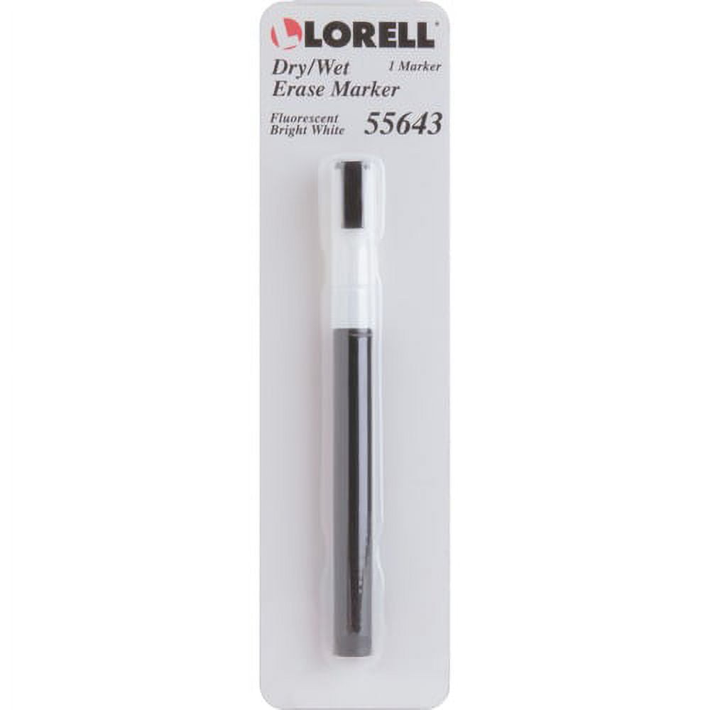 Lorell Dry/Wet Erase Marker - White - 1 Each | Bundle of 10 Each