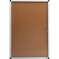 thumbnail image 1 of Lorell Enclosed Cork Bulletin Boards - 36" Height x 24" Width - Natural Cork Surface - Lock, Resilient, Durable, Self-healing - Aluminum Frame - 1 Each | Bundle of 5 Each, 1 of 1
