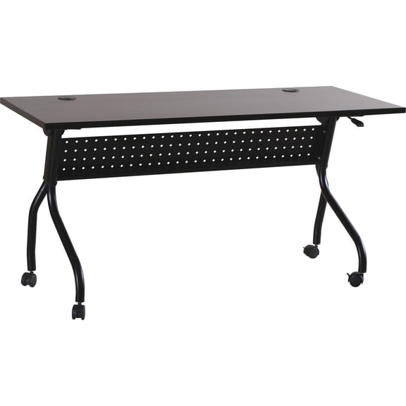 Lorell, Espresso/Black Training Table, 1 Each