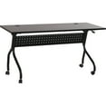 thumbnail image 1 of Lorell Espresso/Black Training Table Rectangle Top - Four Leg Base - 4 Legs - 60" Table Top Width x 23.50" Table Top Depth - 29.50" Height x 59" Width x 23.63" Depth - Assembly Required - Espresso, Bl, 1 of 6