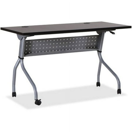 Lorell, Espresso/Silver Training Table, 1 Each