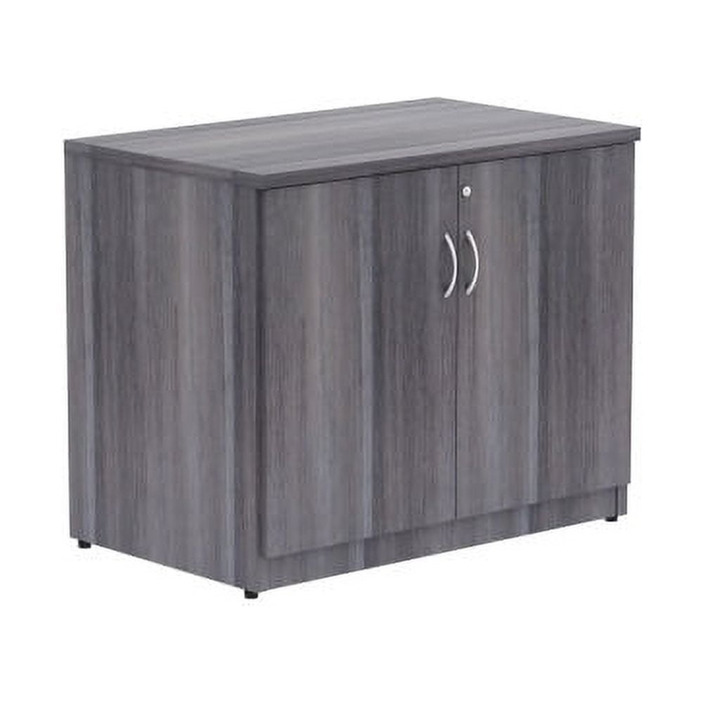 Essentials 36'' Espresso Melamine 2-Door Office Credenza with Adjustable Shelving