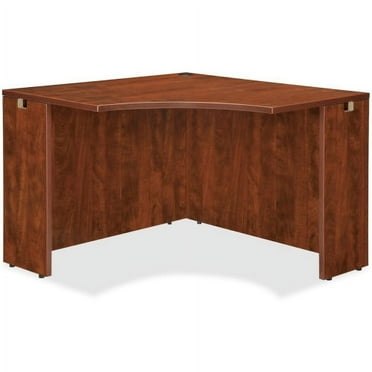 Lorell Essentials 42" Laminate Corner Computer Desk in Cherry