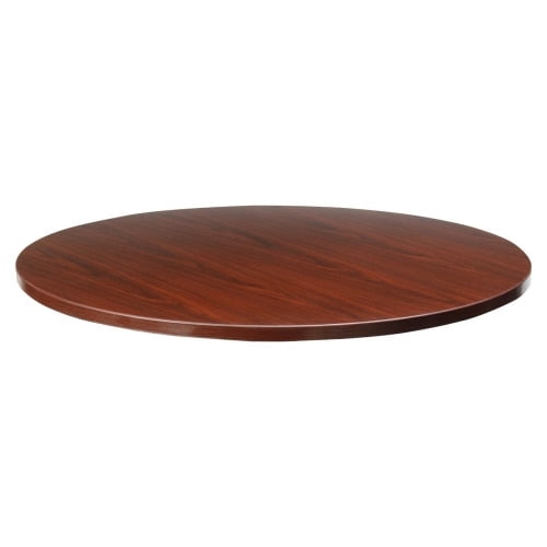 Lorell Essentials Conference Table Top Laminated Round, Mahogany Top - 41.38" Table Top Width x 41.38" Table Top Depth x 1" Table Top Thickness - Assembly Required