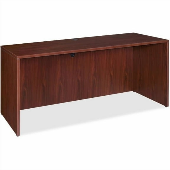 Lorell Essentials Credenza Shell 59" x 23.6" x 29.5" x 1" - Finish: Laminate, Mahogany