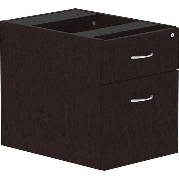 Lorell, Essentials Espresso Hanging Pedestal - 2-Drawer, 1 Each