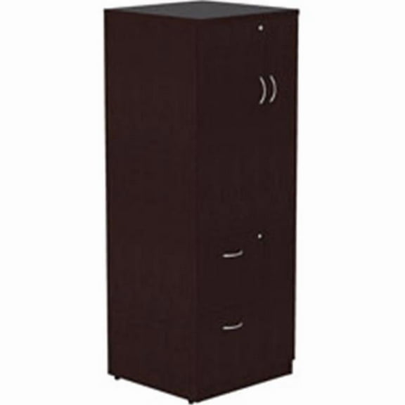 Lorell Essentials Laminate Tall Storage Cabinet, Espresso