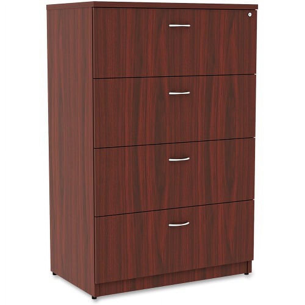 Lorell Essentials Lateral File - 4-Drawer 1" Top, 35.5" x 22" x 54.8" - 4 x File Drawers - Material: Polyvinyl Chloride (PVC) Edge - Finish: Mahogany Laminate - image 1 of 7