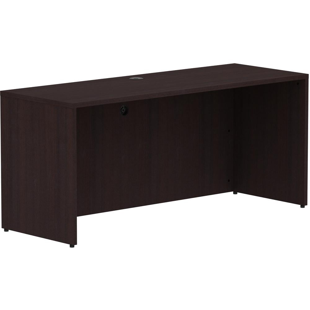 Essentials Espresso Laminate 66'' Desk with Drawer and Filing Cabinet