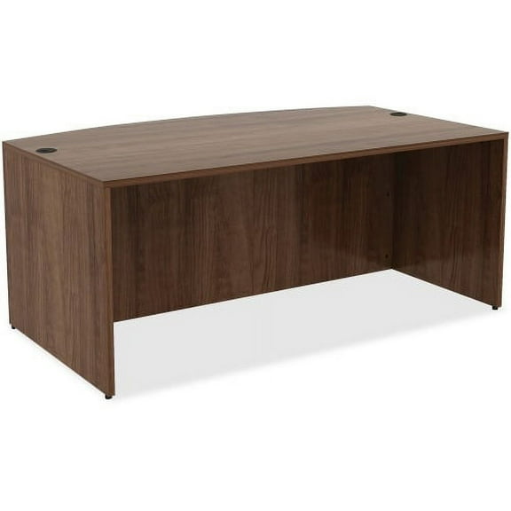 Lorell Essentials Series Desk 71" x 41.4" x 29.5"Desk, 0.1" Edge - Material: Polyvinyl Chloride (PVC) Edge, Metal - Finish: Walnut, Laminate