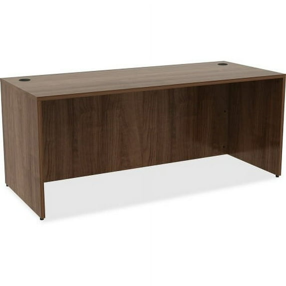 Lorell Essentials Series Desk 72" x 30" x 29.5"Desk, 0.1" Edge - Material: Polyvinyl Chloride (PVC) Edge, Metal - Finish: Walnut Laminate