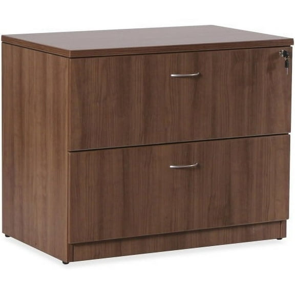 Lorell Essentials Series Walnut Laminate 2-Drawer 35.5" x 22" x 29.5"Lateral File Drawer(S)