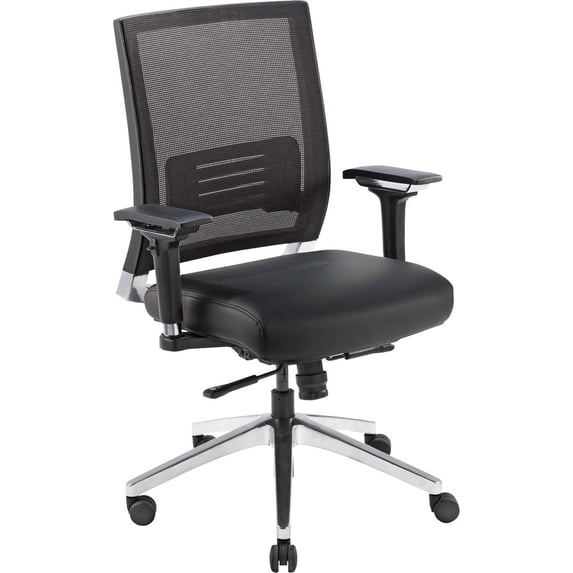 Lorell, Lower Back Swivel Executive Chair, 1 Each, Black
