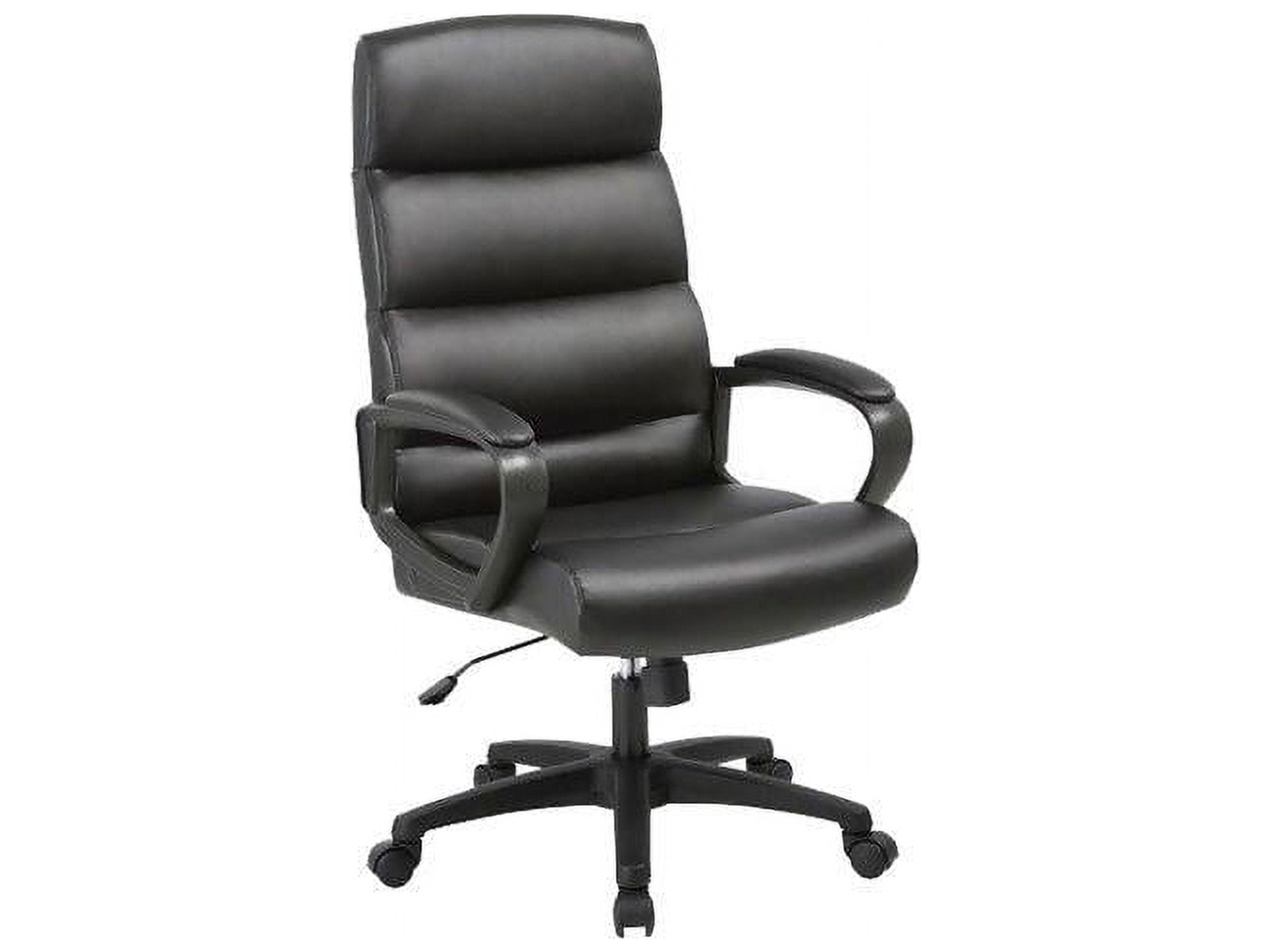 Soho High-Back Leather Executive Swivel Chair in Black