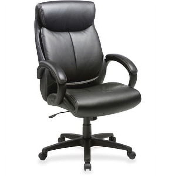 Luxurious High-Back Black Bonded Leather Executive Swivel Chair