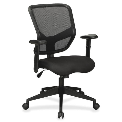 Lorell Executive Mid-back Work Chair - Black Seat - 5-star Base - Black - 1 Each Lorell Executive Mid-back Work Chair - Black Seat - 5-star Base - Black - 1 Each