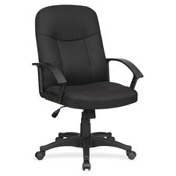 Lorell  Executive Mid-Back Chair- Black - 26.25 in. x 27.5 in. x 38.5 in.