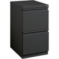 thumbnail image 1 of Lorell File/File Mobile Pedestal - 15" x 19.9" x 27.8" - 2 x Drawer(s) for File - Letter - Recessed Drawer, Security Lock, Ball-bearing Suspension, Casters - Charcoal - Recycled | Bundle of 10 Each, 1 of 1