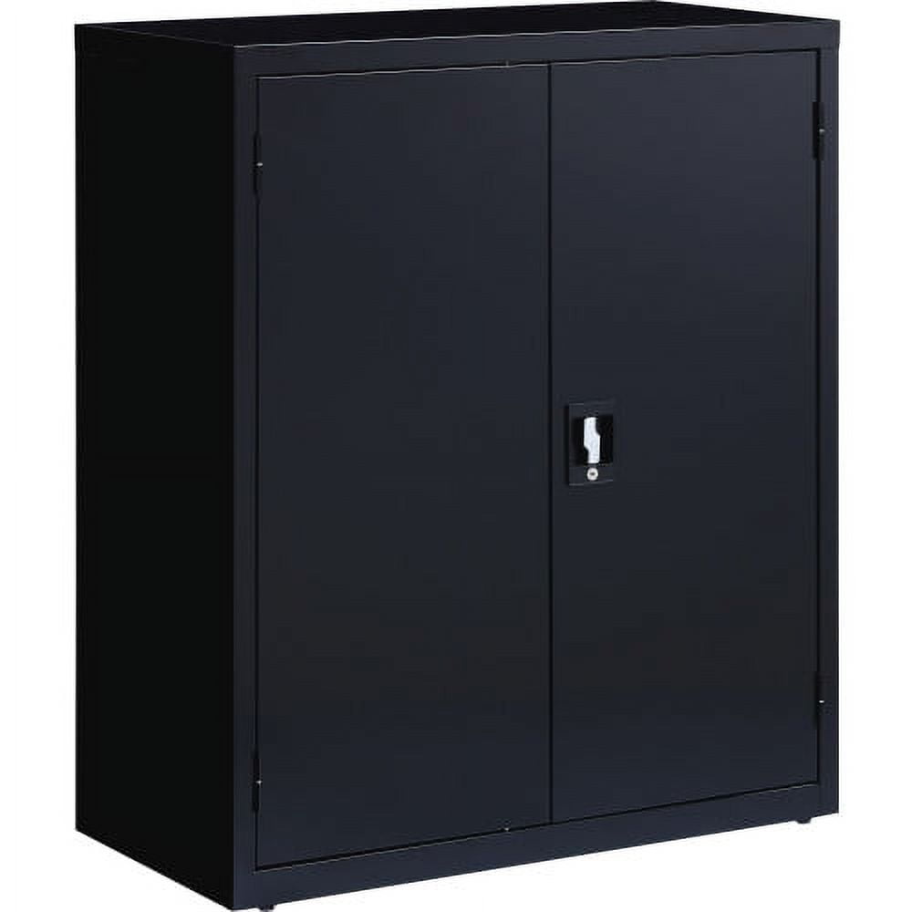 Black Steel Office Storage Cabinet with Adjustable Shelving