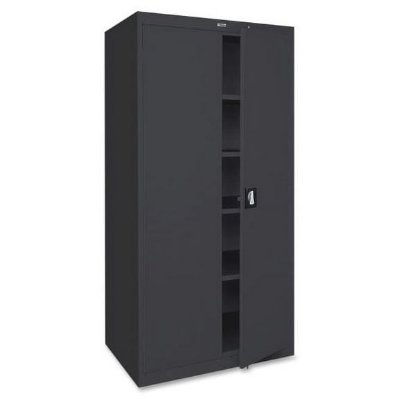 Lorell, LLR41308, Fortress Series Storage Cabinets, 1 Each, Black