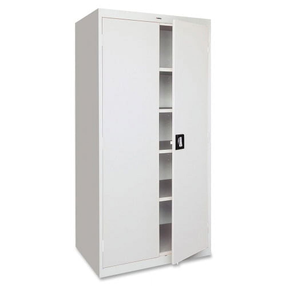 Fortress Light Gray 36'' Welded Steel Lockable Office Cabinet with Adjustable Shelving