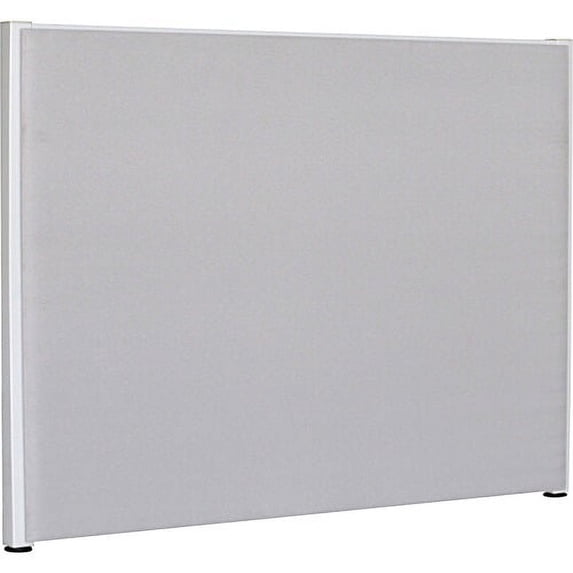 Lorell Gray Fabric Panel 60" Width x 48" Height - Fabric, Steel - Gray